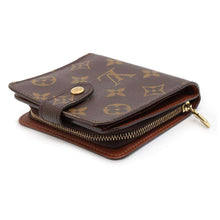 将图像加载到图库查看器中，LOUIS VUITTON Compact zip Brown M61667 Monogram
