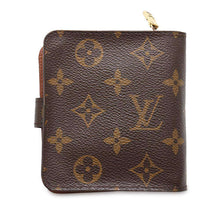 将图像加载到图库查看器中，LOUIS VUITTON Compact zip Brown M61667 Monogram
