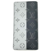 将图像加载到图库查看器中，LOUIS VUITTON Portefeuille Brazza Black/Silver M63027 Monogram Eclipse Split
