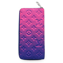 Load image into Gallery viewer, LOUIS VUITTON Zippy Wallet Vertical NM Neon Pink/Neon Blue M81243 Taurillon Leather
