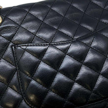 Load image into Gallery viewer, CHANEL Matelasse Single Flap ChainShoulder Bag Black A94495 Lambskin
