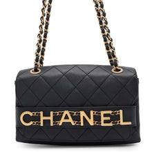 Load image into Gallery viewer, CHANEL Logo ChainShoulder Bag Black AS4190 Lambskin
