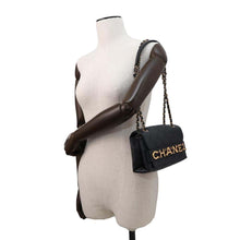 Load image into Gallery viewer, CHANEL Logo ChainShoulder Bag Black AS4190 Lambskin
