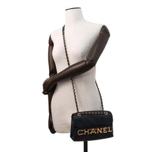 Load image into Gallery viewer, CHANEL Logo ChainShoulder Bag Black AS4190 Lambskin
