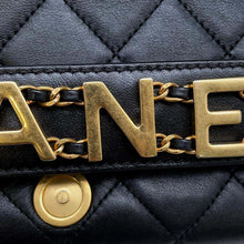 Load image into Gallery viewer, CHANEL Logo ChainShoulder Bag Black AS4190 Lambskin
