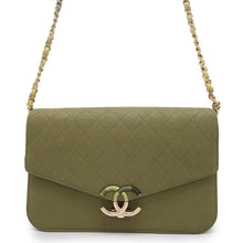 Load image into Gallery viewer, CHANEL ChainShoulder Bag Khaki Caviar Leather
