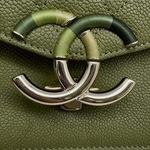 Load image into Gallery viewer, CHANEL ChainShoulder Bag Khaki Caviar Leather
