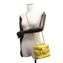 Load image into Gallery viewer, CHANEL Matelasse Vanity ChainShoulder Bag YellowAS3228 Lambskin Size Small
