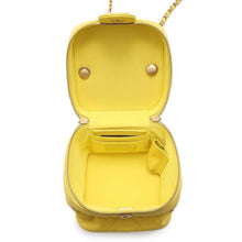 Load image into Gallery viewer, CHANEL Matelasse Vanity ChainShoulder Bag YellowAS3228 Lambskin Size Small
