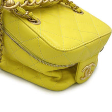 Load image into Gallery viewer, CHANEL Matelasse Vanity ChainShoulder Bag YellowAS3228 Lambskin Size Small
