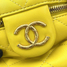 Load image into Gallery viewer, CHANEL Matelasse Vanity ChainShoulder Bag YellowAS3228 Lambskin Size Small
