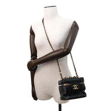 Load image into Gallery viewer, CHANEL Matelasse Vanity ChainShoulder Bag BlackAS3228 Calf Leather
