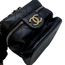 将图像加载到图库查看器中，CHANEL Matelasse Vanity ChainShoulder Bag Black AS3228 Calf Leather
