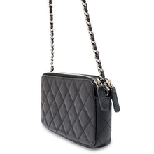 将图像加载到图库查看器中，CHANEL Matelasse Chain wallet Black AP3837 Caviar Leather
