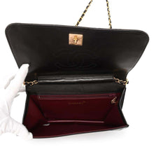 Load image into Gallery viewer, CHANEL Matelasse Push Lock ChainShoulder Bag Black Lambskin
