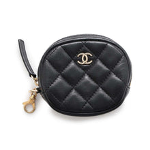 将图像加载到图库查看器中，CHANEL CHANEL19 Round Chain Shoulder Bag Beige/Black Tweed Leather
