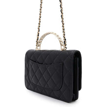 Load image into Gallery viewer, CHANEL Costume Pearl Chain Wallet BlackAP3952 Lambskin
