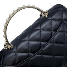 Load image into Gallery viewer, CHANEL Costume Pearl Chain Wallet BlackAP3952 Lambskin
