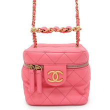 将图像加载到图库查看器中，CHANEL Matelasse Vanity ChainShoulder Bag Pink Lambskin
