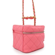 将图像加载到图库查看器中，CHANEL Matelasse Vanity ChainShoulder Bag Pink Lambskin
