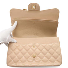 Load image into Gallery viewer, CHANEL Matelasse Double Flap ChainShoulder Bag Beige Caviar Leather
