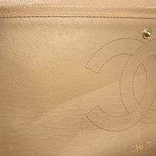 Load image into Gallery viewer, CHANEL Matelasse Double Flap ChainShoulder Bag Beige Caviar Leather
