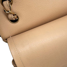 Load image into Gallery viewer, CHANEL Matelasse Double Flap ChainShoulder Bag Beige Caviar Leather
