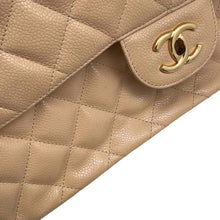 Load image into Gallery viewer, CHANEL Matelasse Double Flap ChainShoulder Bag Beige Caviar Leather
