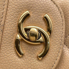 Load image into Gallery viewer, CHANEL Matelasse Double Flap ChainShoulder Bag Beige Caviar Leather
