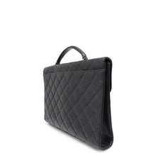 将图像加载到图库查看器中，CHANEL Matelasse business bag Black Caviar Leather
