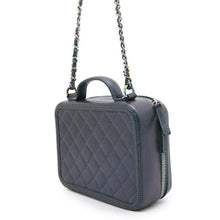 Load image into Gallery viewer, CHANEL CCFiligree Vanity Chain Shoulder Bag Green A93343 Caviar Leather
