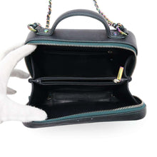 Load image into Gallery viewer, CHANEL CCFiligree Vanity Chain Shoulder Bag Green A93343 Caviar Leather
