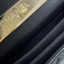 将图像加载到图库查看器中，CHANEL Matelasse Top Handle Chain Shoulder Bag Black Lambskin
