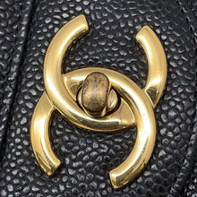 Load image into Gallery viewer, CHANEL Matelasse Double Flap ChainShoulder Bag Black Caviar Leather Size 34
