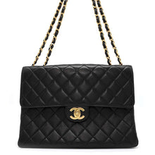 Load image into Gallery viewer, CHANEL Matelasse Single Flap ChainShoulder Bag Black Lambskin Size 30
