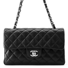 将图像加载到图库查看器中，CHANEL Matelasse Double Flap ChainShoulder Bag Black A01113 Lambskin
