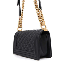 Load image into Gallery viewer, CHANEL Boy Chanel ChainShoulder Bag Black A67085 Caviar Leather Size Small
