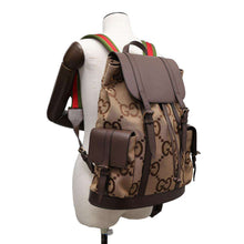 Load image into Gallery viewer, GUCCI Jumbo GG Backpack Brown/Beige 678829 Canvas Leather
