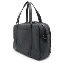 将图像加载到图库查看器中，GUCCI GG Supreme Briefcase Dark Gray/Black 322074 PVC Leather
