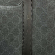 将图像加载到图库查看器中，GUCCI GG Supreme Briefcase Dark Gray/Black 322074 PVC Leather
