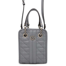 Load image into Gallery viewer, GUCCI GG Marmont 2WAYShoulder Bag Gray696123 Leather
