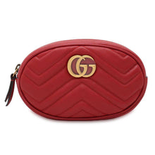 将图像加载到图库查看器中，GUCCI GG Marmont Crossbody Bag Red 476434 Leather Size 85
