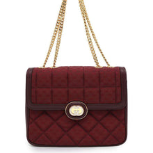 将图像加载到图库查看器中，GUCCI GGChainShoulder Bag Bordeaux740834 Canvas Leather
