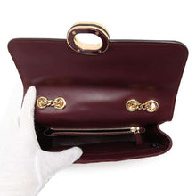 将图像加载到图库查看器中，GUCCI GGChainShoulder Bag Bordeaux740834 Canvas Leather
