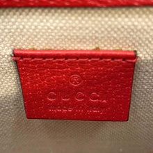 将图像加载到图库查看器中，GUCCI Apple GG Supreme Repom Waist Bag Beige/Red625233 PVC Leather
