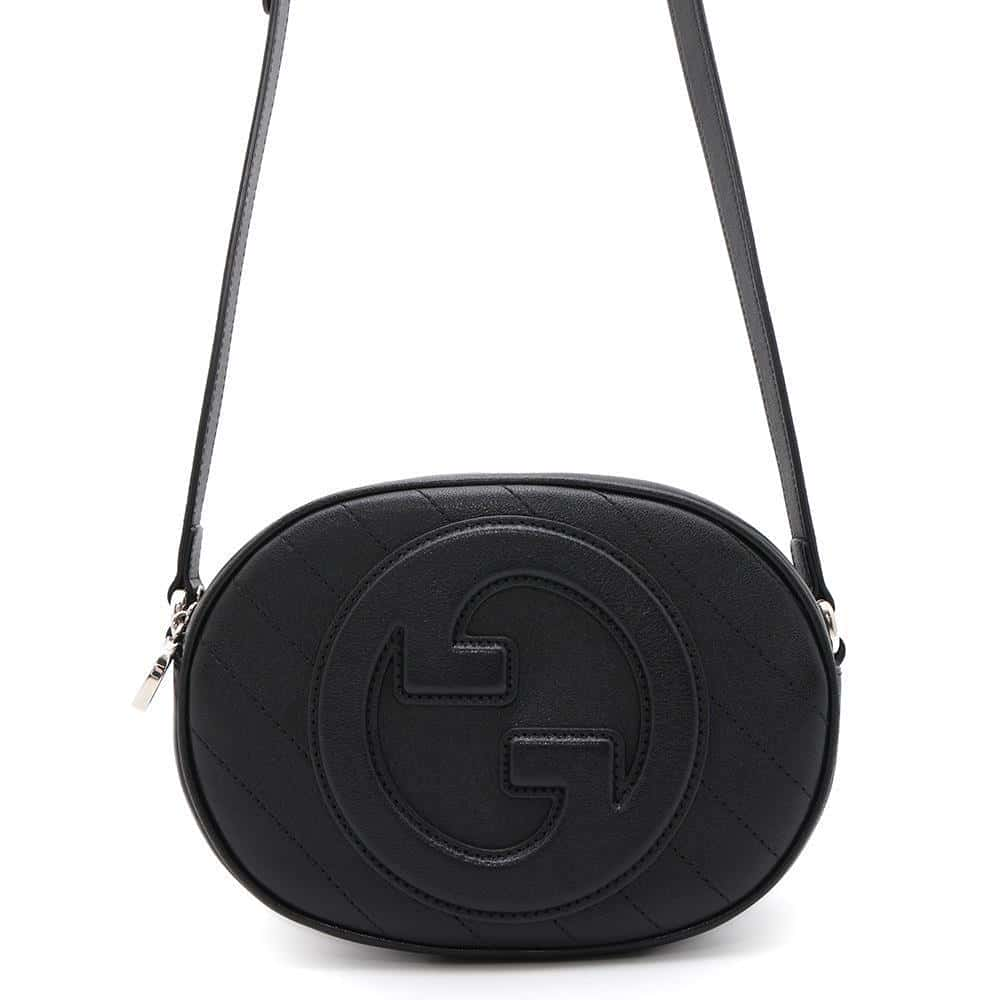 GUCCI Blondie Shoulder Bag Black760175 Leather