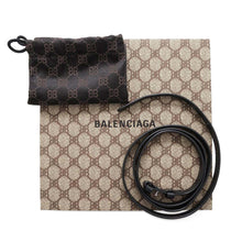 Load image into Gallery viewer, BALENCIAGA Gucci collaboration shoulder wallet Black680131 Canvas/Leather
