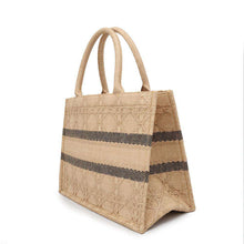 Load image into Gallery viewer, Dior Book tote Beige M1296ZSQD_M925 Raffia Size Medium
