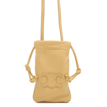 Load image into Gallery viewer, CELINE Drawstring Mobile Pouch Cuir Triomphe Yellow 10L163ETK Lambskin
