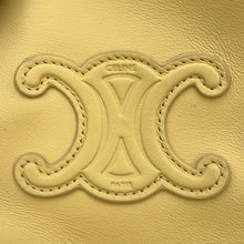 Load image into Gallery viewer, CELINE Drawstring Mobile Pouch Cuir Triomphe Yellow 10L163ETK Lambskin
